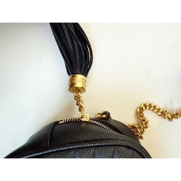 Saint Laurent Grain De Poudre Matelasse Monogram Mini Lou Camera Bag Black - Picture 10 of 12